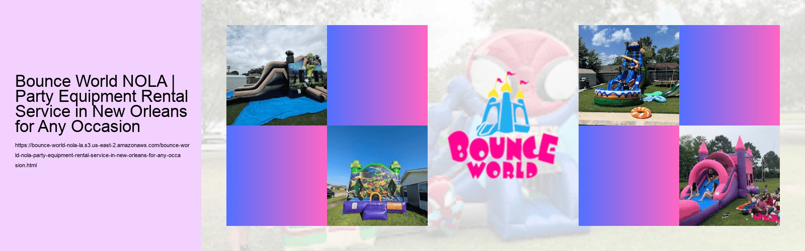 Bounce World NOLA | Party Equipment Rental Service in New Orleans for Any Occasion